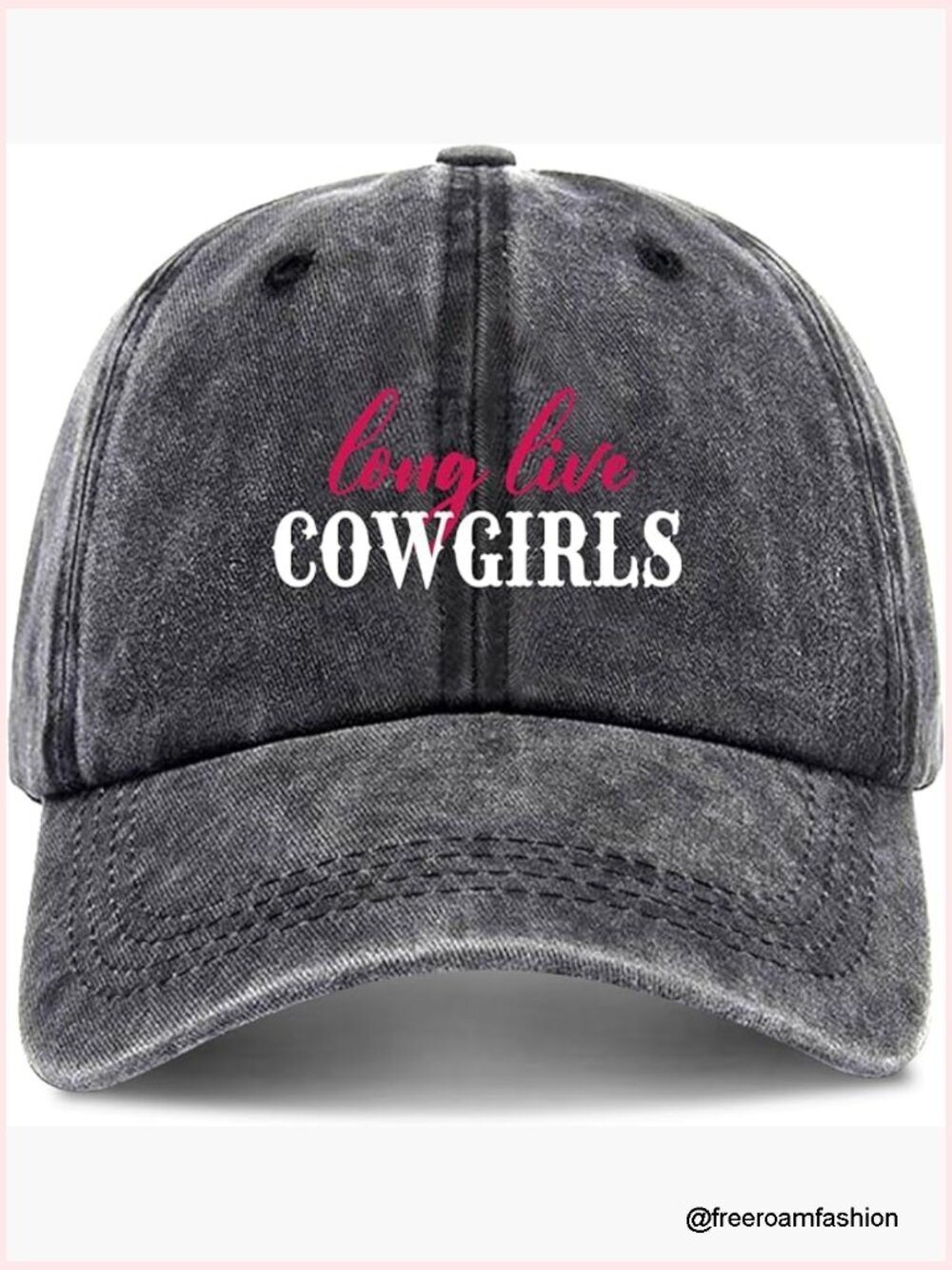 Long Live Cowgirls Humor Baseball Cap Adjustable Cotton